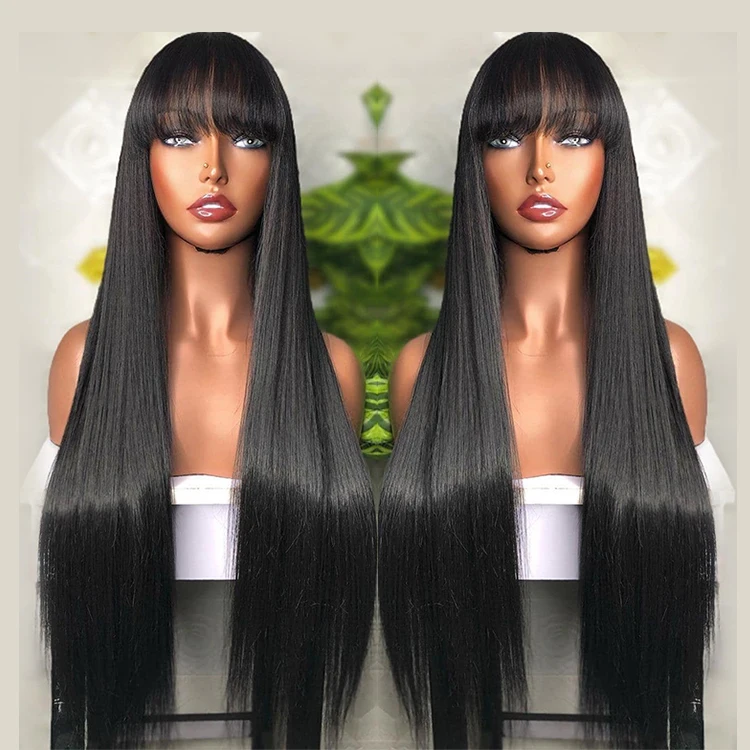 Silk Straight Human Hair Wig With bang Transparent 360 Lace Front pre plucked silk Straight Wigs with bang
Silk Straight Human Hair Wig With bang Transparent 360 Lace Front pre plucked silk Straight Wigs with bang