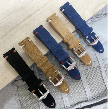 Suede Leather Vintage Watch Straps Black Blue Watch bands Replacement Strap For Watch Accessories, As our color chart or custom
Suede Leather Vintage Watch Straps Black Blue Watch bands Replacement Strap For Watch Accessories, As our color chart or custom