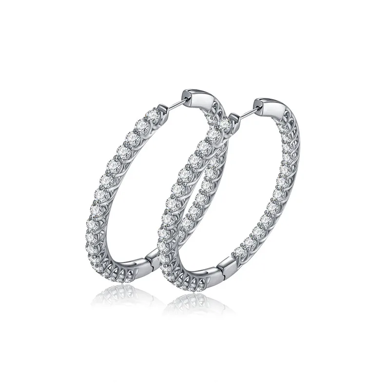 Large Circle Crystal 3.5In Hoop Earrings for Women Silver Color Fashion Round Shiny CZ Big Earring Jewelry Party Gift
Large Circle Crystal 3.5In Hoop Earrings for Women Silver Color Fashion Round Shiny CZ Big Earring Jewelry Party Gift