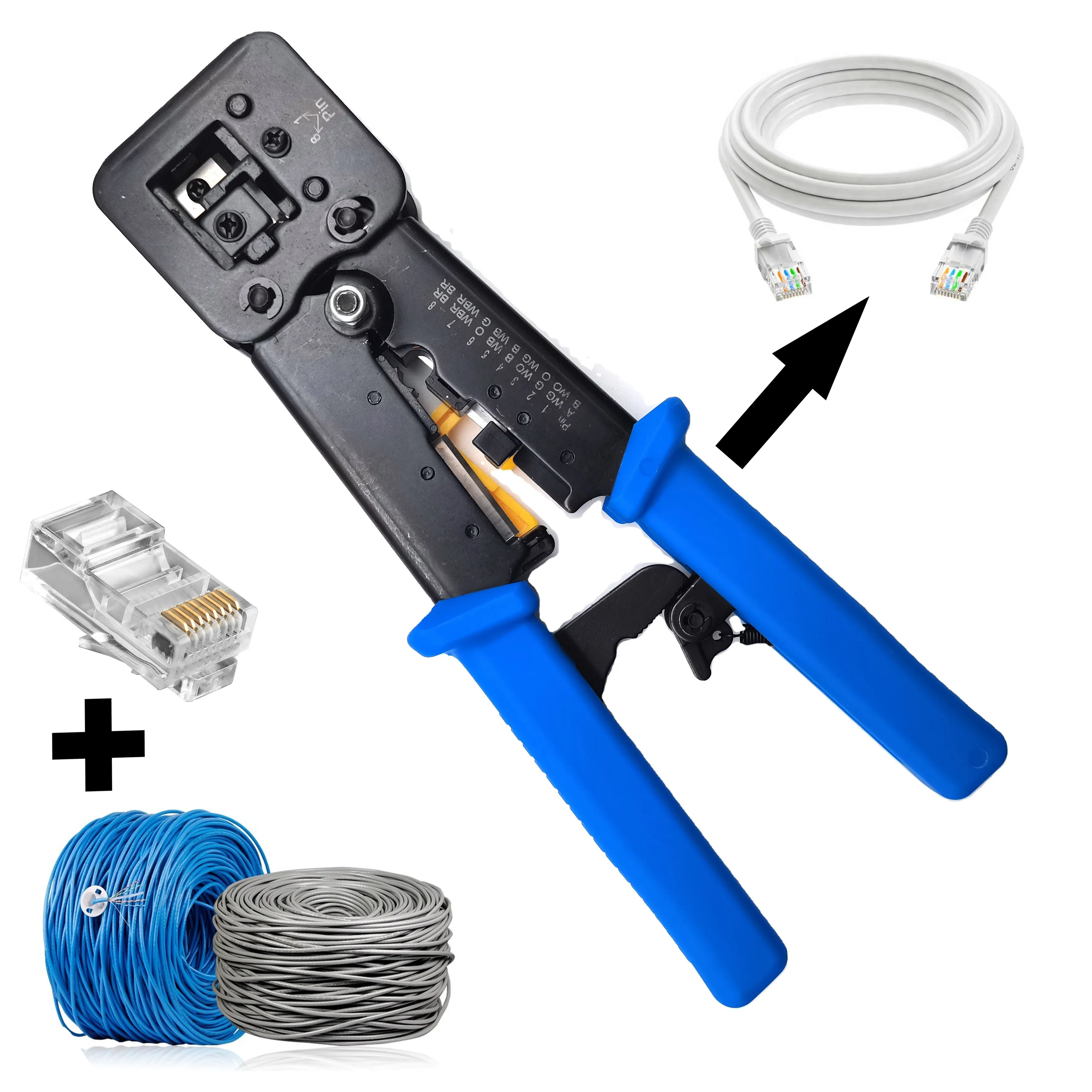 Multi Function Deutsch Pass Through Crimper Cat5 Cat6 Stainless Steel Lan Cat 5e Cat 6 Hand Network Crimp Tool
Multi Function Deutsch Pass Through Crimper Cat5 Cat6 Stainless Steel Lan Cat 5e Cat 6 Hand Network Crimp Tool