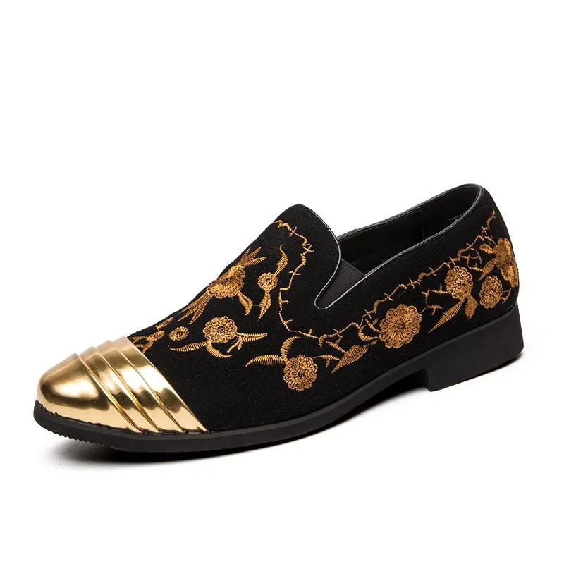 Brand Designer Men's Shoes Gold Line Embroidery Genuine Leather Loafers Party Shoes Zapatos Mujer Espadrilles
Brand Designer Men's Shoes Gold Line Embroidery Genuine Leather Loafers Party Shoes Zapatos Mujer Espadrilles