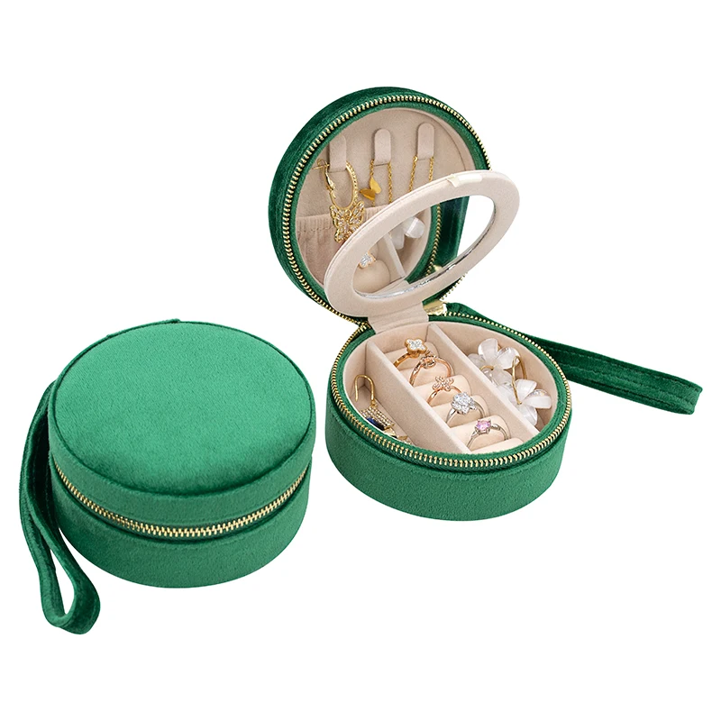 Custom Logo Round Jewelry Organizer Box Portable Travel PU Necklace Ring Earring Velvet Jewellery Case With Mirror, Purple/blue/green/beige/dirty pink/light green/white/dark blue/black
Custom Logo Round Jewelry Organizer Box Portable Travel PU Necklace Ring Earring Velvet Jewellery Case With Mirror, Purple/blue/green/beige/dirty pink/light green/white/dark blue/black