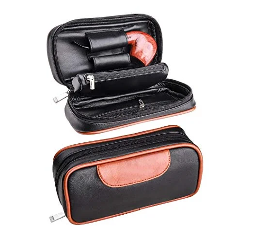 Leather smoking tobacco pipe pouch case bag tamper filter tool cleaner preserve freshness storage bag organize package
Leather smoking tobacco pipe pouch case bag tamper filter tool cleaner preserve freshness storage bag organize package