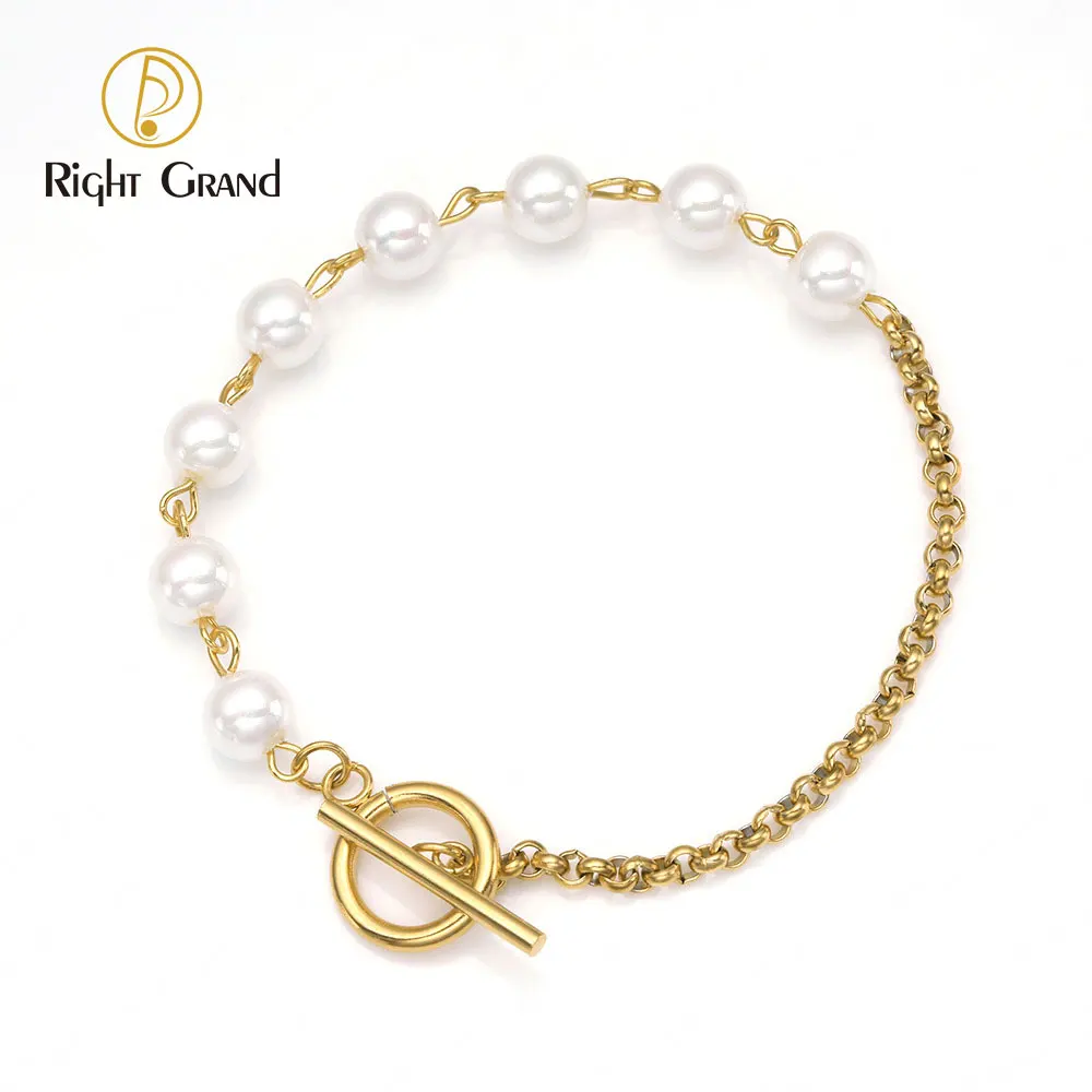 Batch personality bracelet gold-plated OT pearl bracelet fashion pearl stainless steel bangle bracelet women
Batch personality bracelet gold-plated OT pearl bracelet fashion pearl stainless steel bangle bracelet women