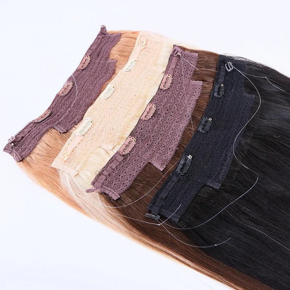 TopElles factory wholesale good qualiy double drawn vigin human hair halo extensions custom grams remy halo hair= extension, Custom colors
TopElles factory wholesale good qualiy double drawn vigin human hair halo extensions custom grams remy halo hair= extension, Custom colors
