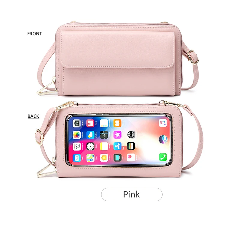 Wholesale fashion custom touch screen purse phone bag women crossbody phone purses wallet, 9 colors
Wholesale fashion custom touch screen purse phone bag women crossbody phone purses wallet, 9 colors
