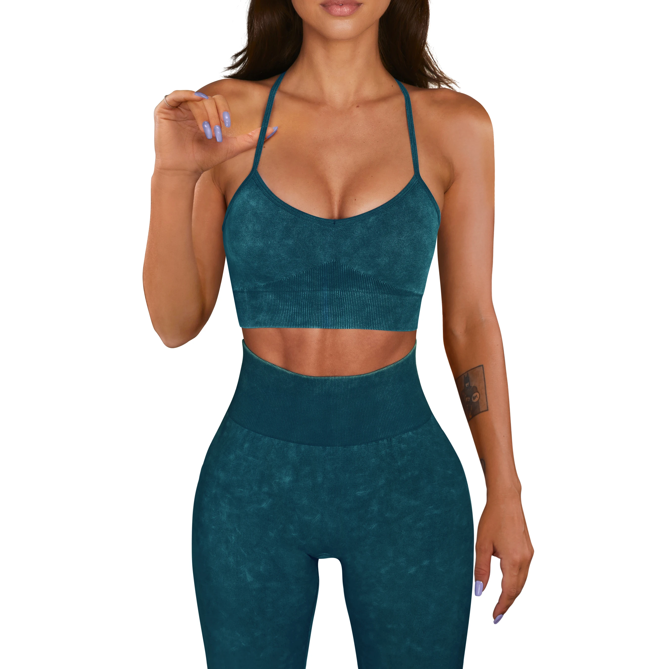 Workout Outfit for Women 2 Piece Seamless High Waist Leggings With Sports Bra Yoga Set BK442, Black/blue/dark green/blue gray
Workout Outfit for Women 2 Piece Seamless High Waist Leggings With Sports Bra Yoga Set BK442, Black/blue/dark green/blue gray