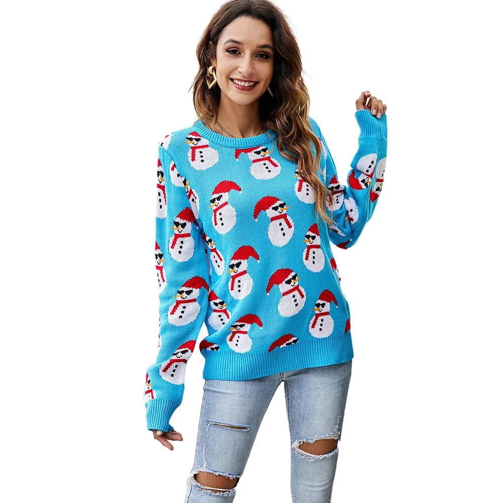 New Arrival Sweet Jumper Longsleeve Pretty Fashion Christmas Snowman Sweater For Women, Blue
New Arrival Sweet Jumper Longsleeve Pretty Fashion Christmas Snowman Sweater For Women, Blue