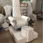 2019 Latest European Style White&Silver Pedicure Chair Spa Chair Manicure Chair With Jet & Lights 5 Years Warranty
