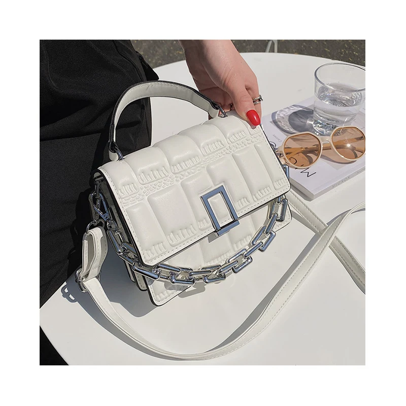 Fashion Women Plaid Messenger Bag Square Lattice Handbag Chain Decoration Shoulder Bag Pure Color Cross-body Bag For Girls
Fashion Women Plaid Messenger Bag Square Lattice Handbag Chain Decoration Shoulder Bag Pure Color Cross-body Bag For Girls