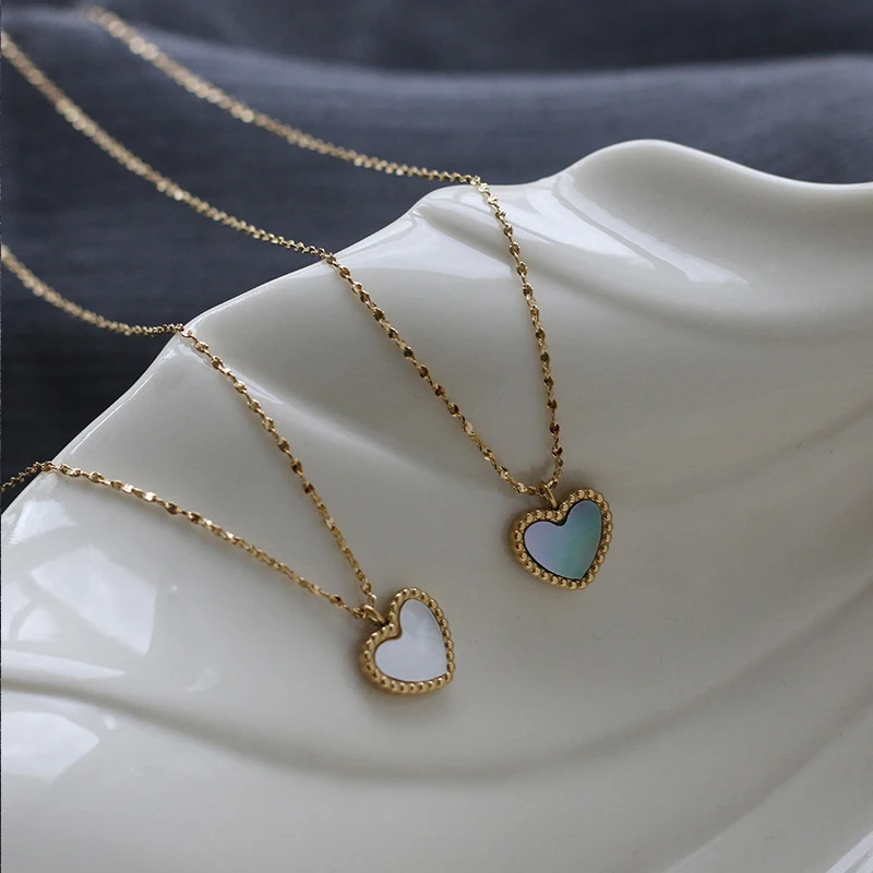 High Quality Stainless Steel Mother of pearl Necklace Love Heart Pendant Necklace For Women Girls Non Tarnish
High Quality Stainless Steel Mother of pearl Necklace Love Heart Pendant Necklace For Women Girls Non Tarnish