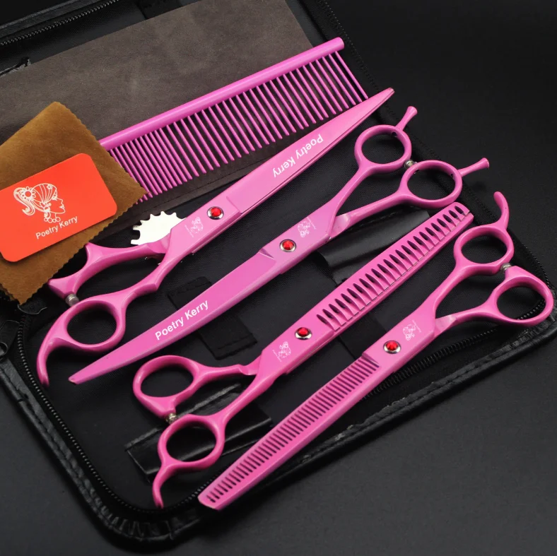 8.0 inch pink Animal Shaped Scissors Pet Grooming Scissors Pet Fishbone Teeth 4 scissors set
8.0 inch pink Animal Shaped Scissors Pet Grooming Scissors Pet Fishbone Teeth 4 scissors set