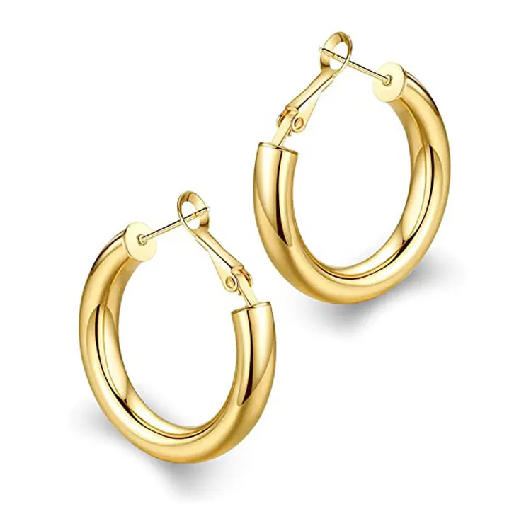 Wholesale European Fashion Thick Ring Earrings Simple Gold Hoop Vintage Earrings for Women 2021
Wholesale European Fashion Thick Ring Earrings Simple Gold Hoop Vintage Earrings for Women 2021