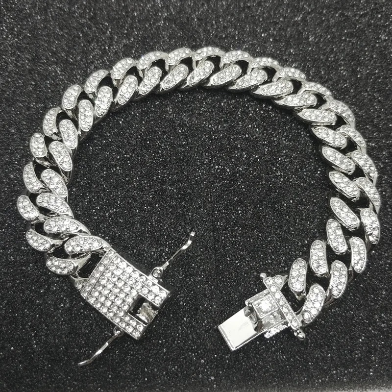 Hip Hop Jewelry Miami Zirconia Diamond CZ Cuban Iced Out Bling Bangles Rose Gold Cuban Link Bracelets for Men Women Gift, Gold color
Hip Hop Jewelry Miami Zirconia Diamond CZ Cuban Iced Out Bling Bangles Rose Gold Cuban Link Bracelets for Men Women Gift, Gold color