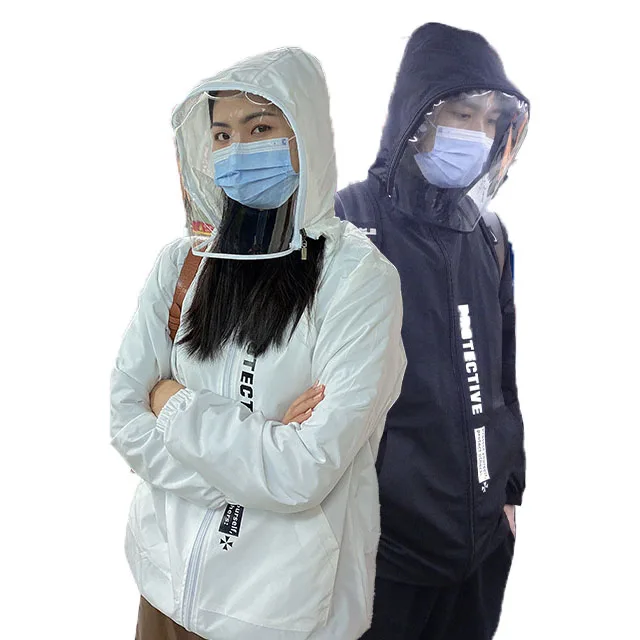Waterproof Unisex Hoodie Jacket With Detachable Face Shield Anti Droplet Coat With Face Shield, Photo
Waterproof Unisex Hoodie Jacket With Detachable Face Shield Anti Droplet Coat With Face Shield, Photo