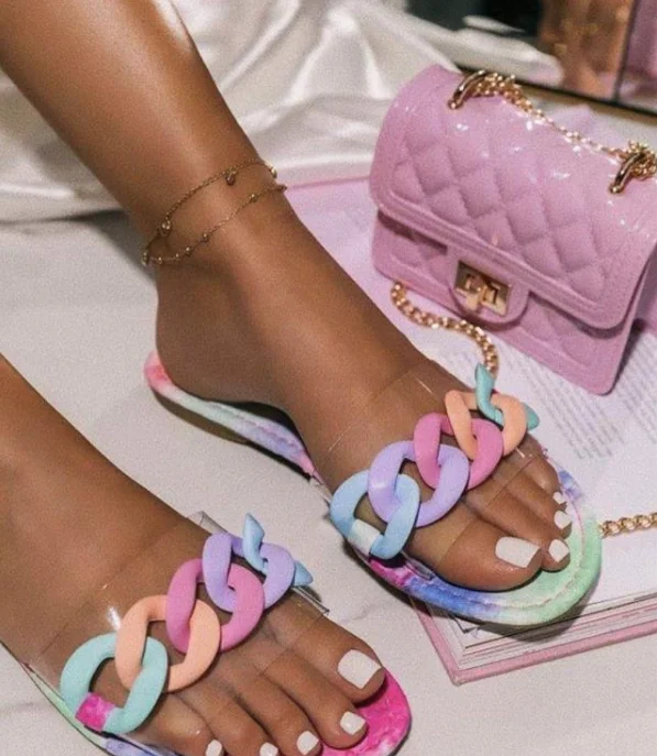 Fashion Summer Women Sandals Clear Shoes Slip-On Jelly Shoes Ladies Flat Beach Sandals and jelly purse bag set, Can be customized
Fashion Summer Women Sandals Clear Shoes Slip-On Jelly Shoes Ladies Flat Beach Sandals and jelly purse bag set, Can be customized