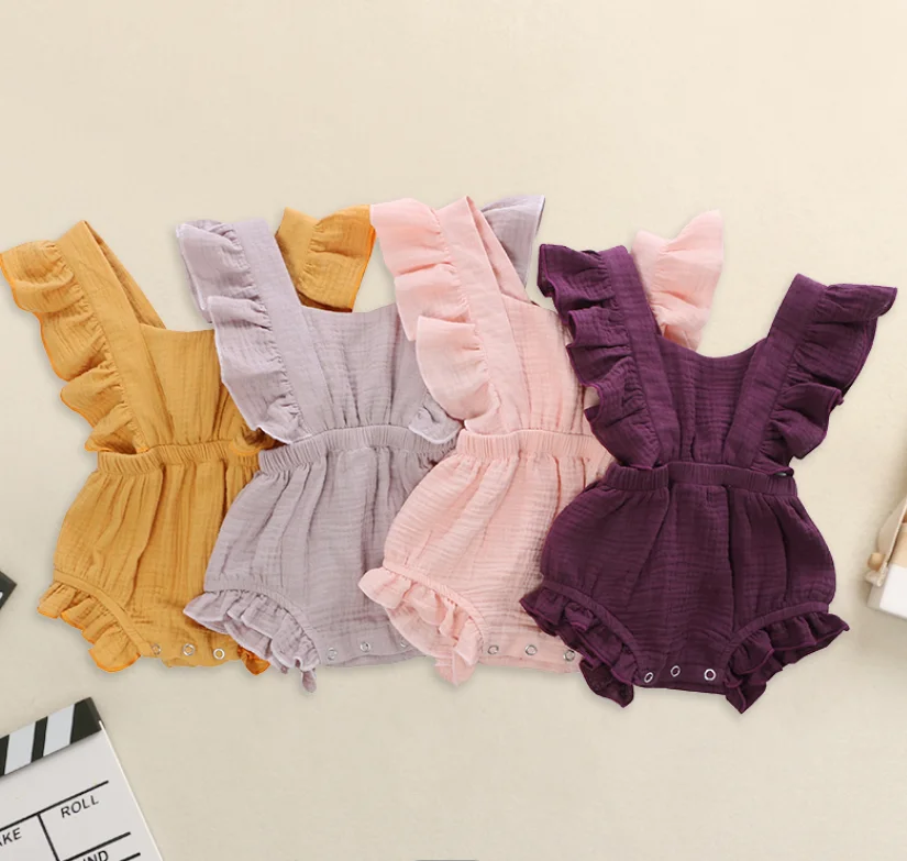 wholesale organic knitted newborn clothing baby girl romper ruffle jumpsuit clothes sleeveless 100% cotton fabric baby romper
wholesale organic knitted newborn clothing baby girl romper ruffle jumpsuit clothes sleeveless 100% cotton fabric baby romper