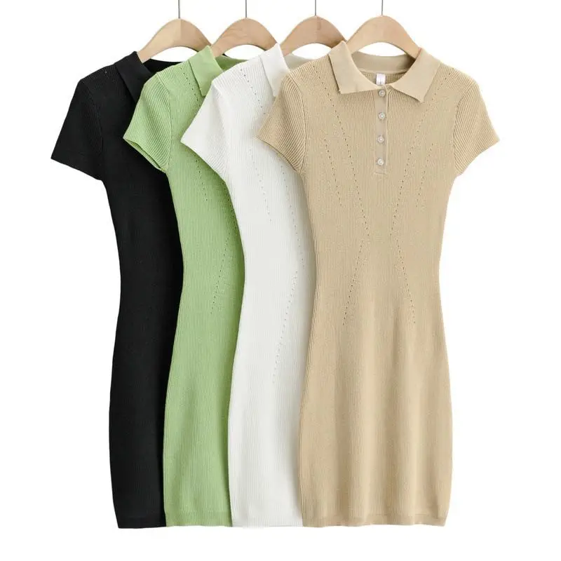 women ribbed stretch knitted polo neck short sleeve fashion shirt sweater dress with button for ladies, Green, ivory,white, black, or customized
women ribbed stretch knitted polo neck short sleeve fashion shirt sweater dress with button for ladies, Green, ivory,white, black, or customized