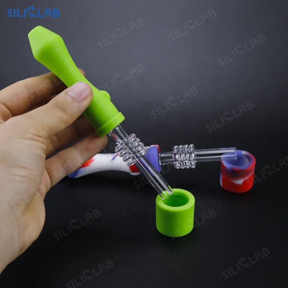 10mm Quartz Tip Tobacco Smoking Pipe Kit Capped Silicone Dabs Honey Straw Glass Pipe, Mix colors;customized colors
10mm Quartz Tip Tobacco Smoking Pipe Kit Capped Silicone Dabs Honey Straw Glass Pipe, Mix colors;customized colors