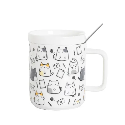 Creative Cartoon Cat pattern Ceramic Cup Literary Business Office Water Mug, As picture
Creative Cartoon Cat pattern Ceramic Cup Literary Business Office Water Mug, As picture