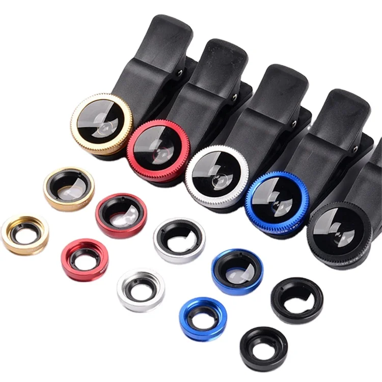DropShipping 3in1 Macro Wide Angle Fish Eyes Lens for Phone Universal Clip Lens, Black/silver/red/gold/blue
DropShipping 3in1 Macro Wide Angle Fish Eyes Lens for Phone Universal Clip Lens, Black/silver/red/gold/blue
