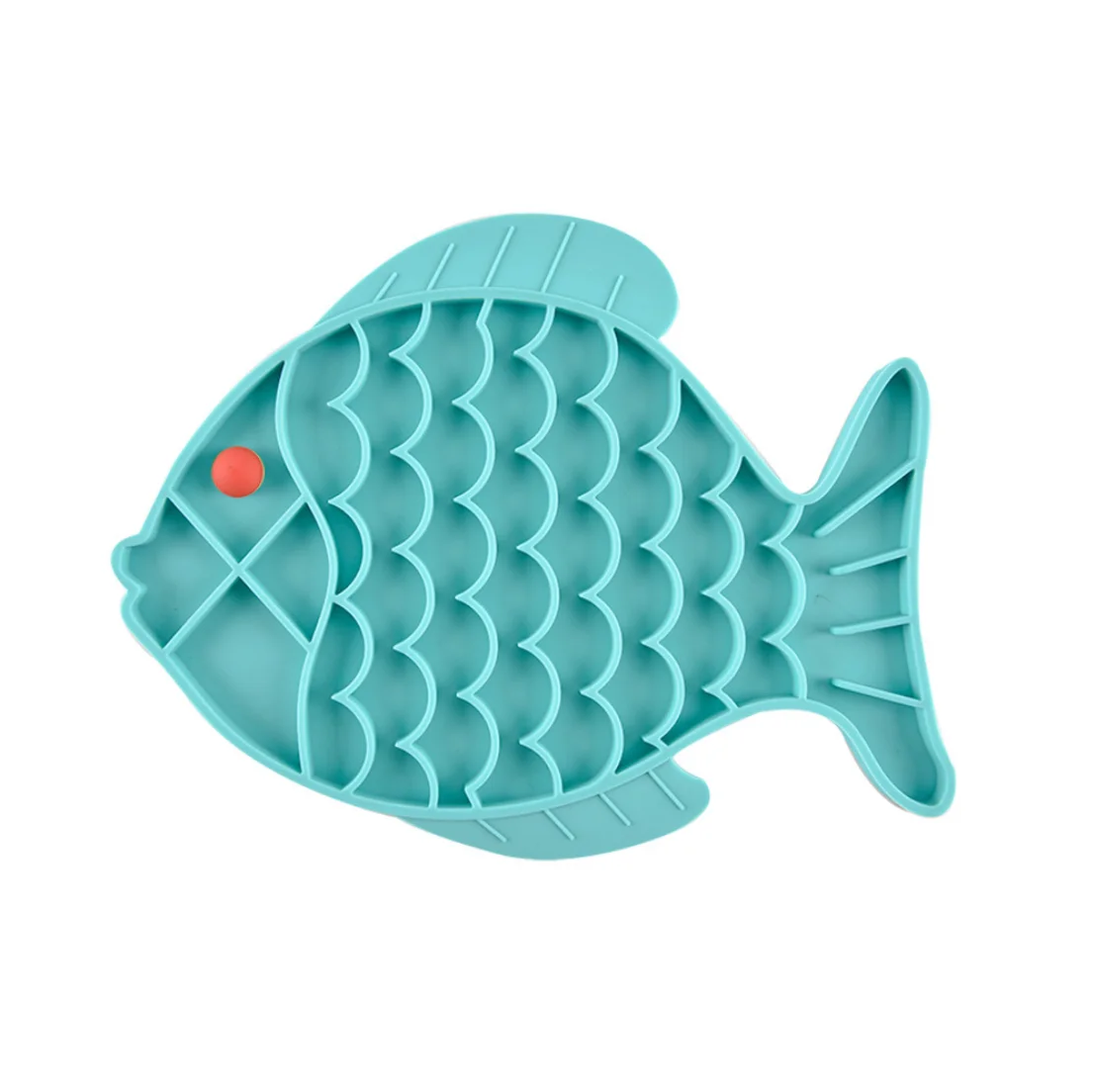 Durable Silicone Dog Licking Pad with Super Strong Suction Cup Distraction Fish Shape Dog Lick Mat for Pet Bathing and Grooming, Blue/green/grey
Durable Silicone Dog Licking Pad with Super Strong Suction Cup Distraction Fish Shape Dog Lick Mat for Pet Bathing and Grooming, Blue/green/grey