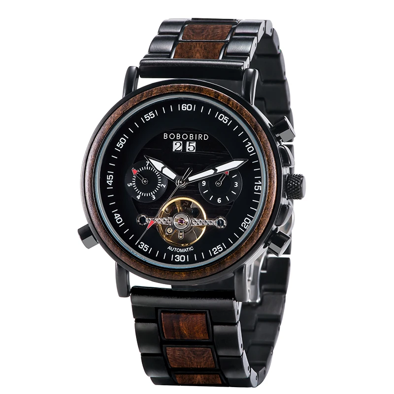 BOBO BIRD Luxury Automatic watch men new design custom logo wood watch with Mechanical movement
BOBO BIRD Luxury Automatic watch men new design custom logo wood watch with Mechanical movement