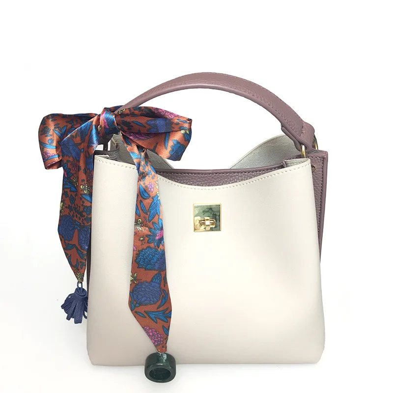 High Quality New Style Branded Scarf Decoration Large Capacity OEM Women Handbags, Yellow, khaki or customized
High Quality New Style Branded Scarf Decoration Large Capacity OEM Women Handbags, Yellow, khaki or customized