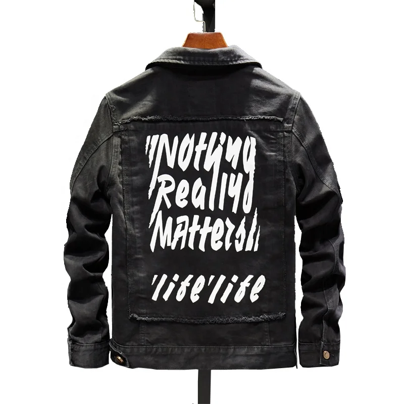 IN-STOCK 2019 New style Casual Slim men's black printed denim jacket Plus Size 3XL coat
IN-STOCK 2019 New style Casual Slim men's black printed denim jacket Plus Size 3XL coat