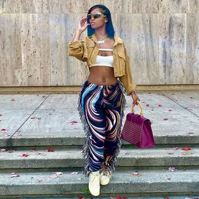 s-2xl 2021 Fashion new Mid Waist tassel coloful woman sweatpants, White, yellow, gray, green, black, pink, blue
s-2xl 2021 Fashion new Mid Waist tassel coloful woman sweatpants, White, yellow, gray, green, black, pink, blue