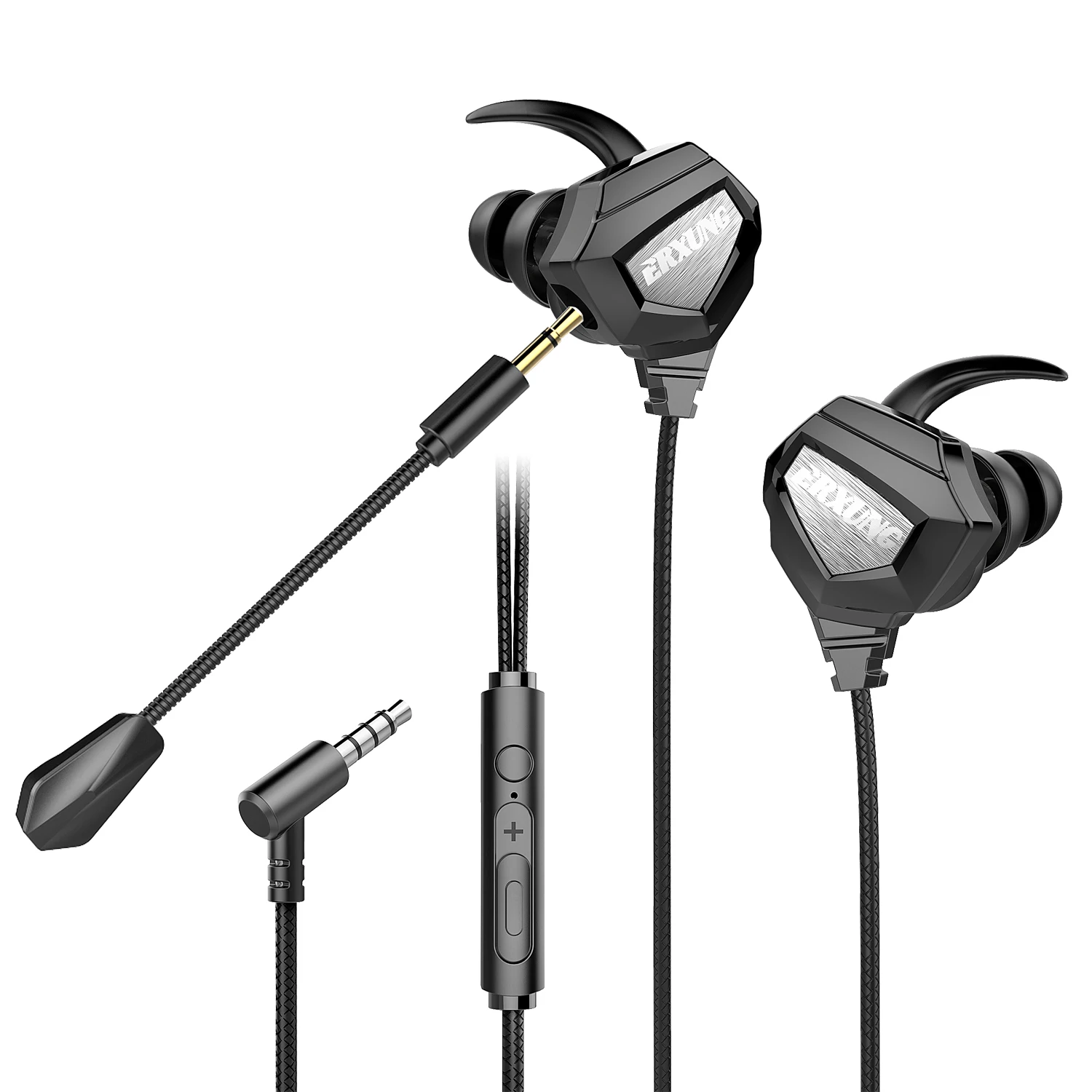 Mobile game in-ear headphones stereo dual speakers anti-static anti-entanglement knotting gaming headset
Mobile game in-ear headphones stereo dual speakers anti-static anti-entanglement knotting gaming headset