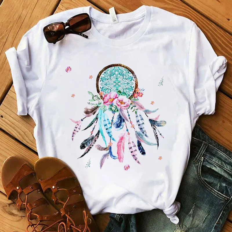 Women Graphic T-shirt Flower Vintage Short Sleeve Female Printed Camisas Mujer Womens T-shirt
Women Graphic T-shirt Flower Vintage Short Sleeve Female Printed Camisas Mujer Womens T-shirt
