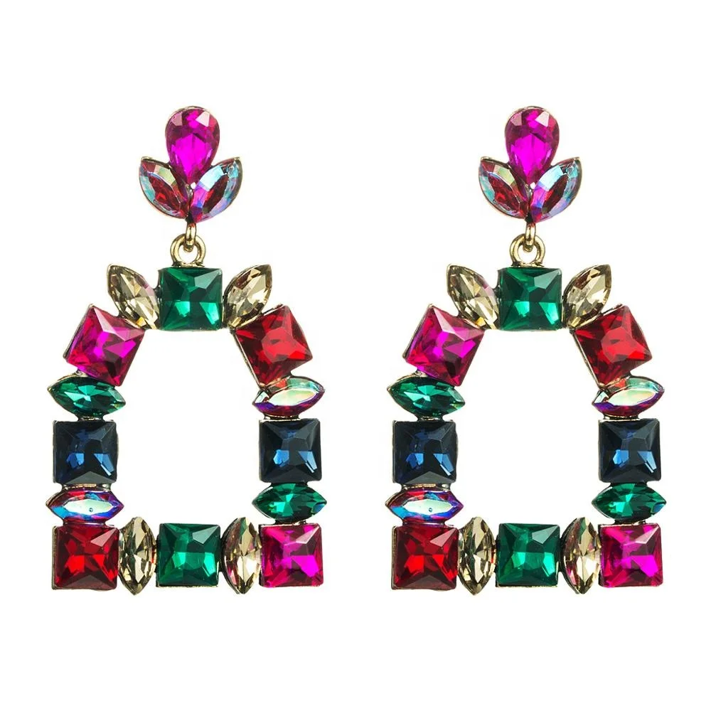2021 bohemian luxury colorful rhinestone earrings crystal shaped earrings hot selling diamond drop earrings
2021 bohemian luxury colorful rhinestone earrings crystal shaped earrings hot selling diamond drop earrings