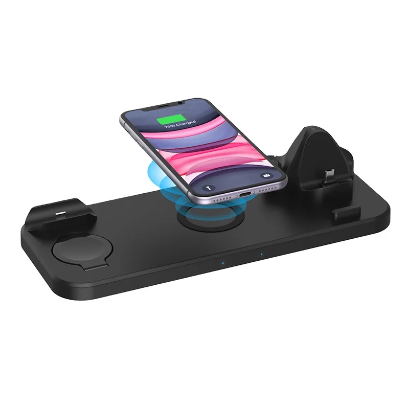 15W 6 in 1 wireless charger for Airpods Pro phone watch wireless charger smart station, Black/white
15W 6 in 1 wireless charger for Airpods Pro phone watch wireless charger smart station, Black/white