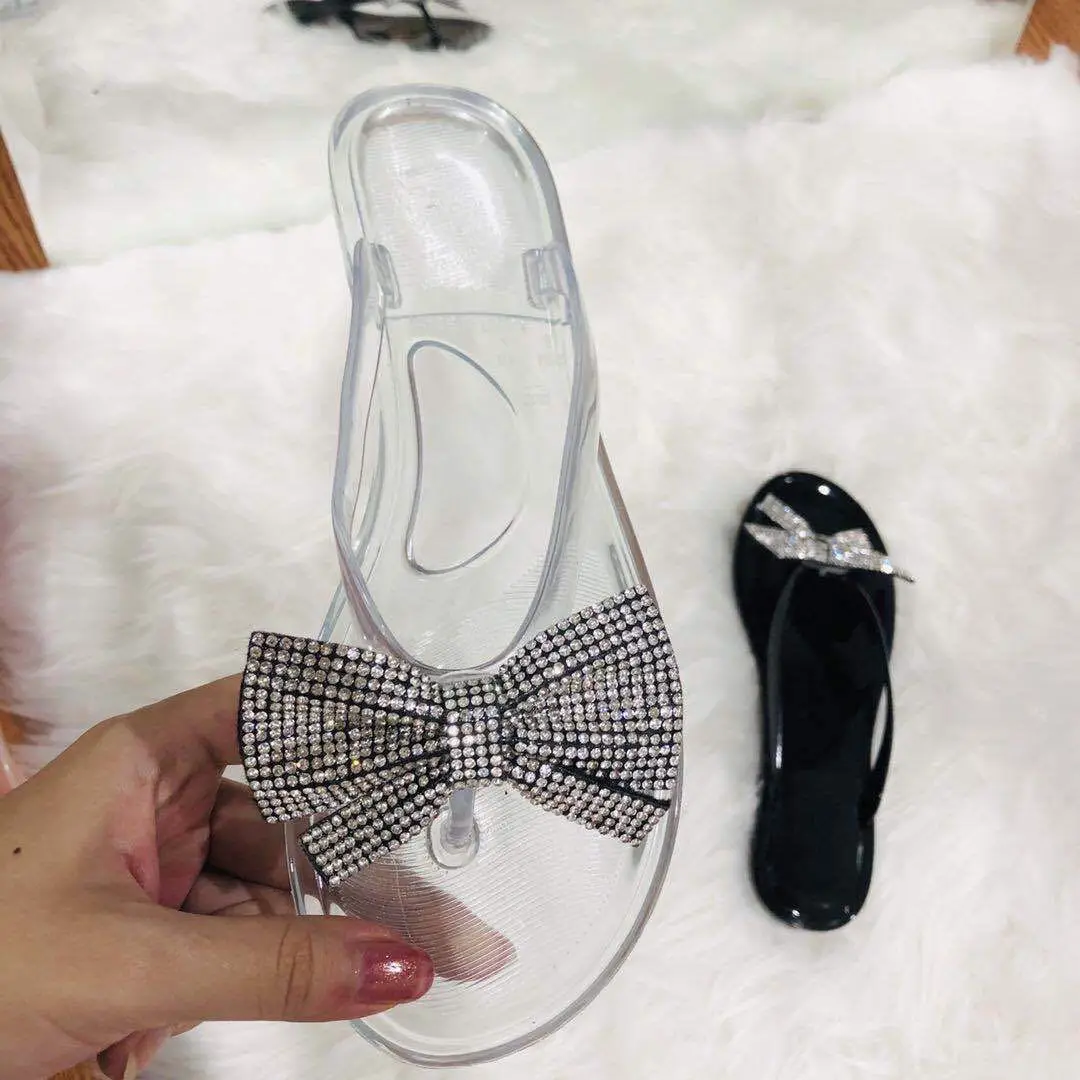 Women rhinestone sandals 2020 pvc Shoes Slides crystal Clear jelly sandals Flip Flops Beach ladies flat bow slippers sandals, Black, transparent, pink, khaki
Women rhinestone sandals 2020 pvc Shoes Slides crystal Clear jelly sandals Flip Flops Beach ladies flat bow slippers sandals, Black, transparent, pink, khaki