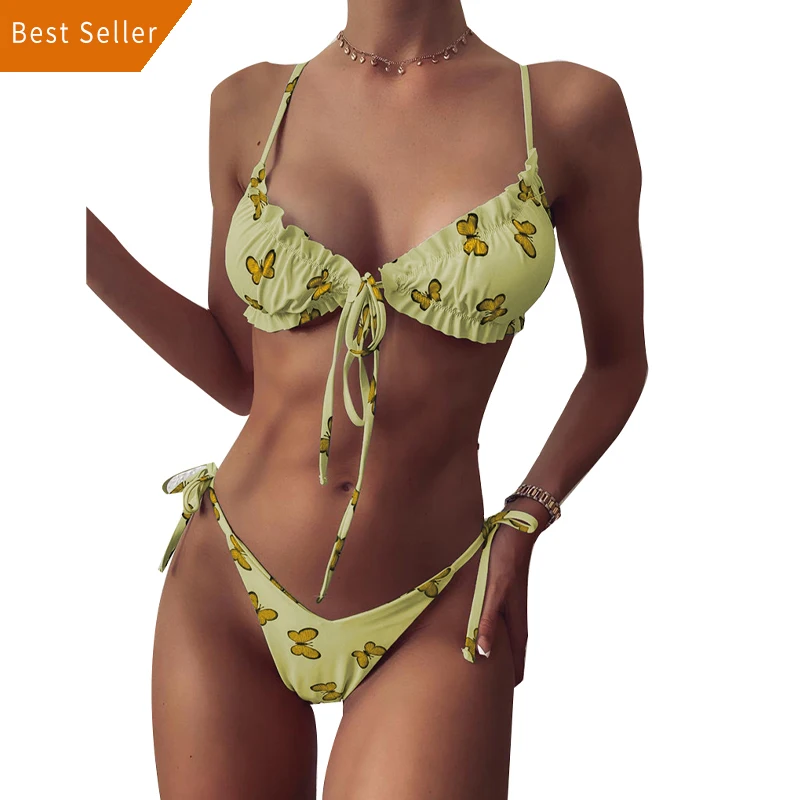 Women's Swimming Suit Girls Butterfly Print High Waist Two Pieces Ladies Swimwear Swimsuit Beachwear Bathing Set Bikini 2021, Customized color
Women's Swimming Suit Girls Butterfly Print High Waist Two Pieces Ladies Swimwear Swimsuit Beachwear Bathing Set Bikini 2021, Customized color