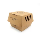 custom printed paper burger box corrugated hamburg box
