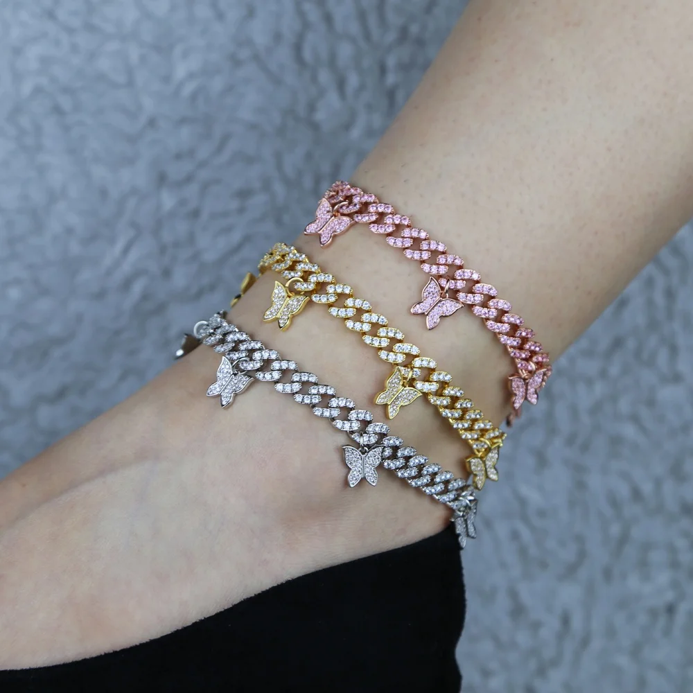LUOXIN New Hip-Hop 9mm Cubic Zirconia Cuban Link Foot Jewelry CZ Chain Butterfly Anklet, Customized color
LUOXIN New Hip-Hop 9mm Cubic Zirconia Cuban Link Foot Jewelry CZ Chain Butterfly Anklet, Customized color