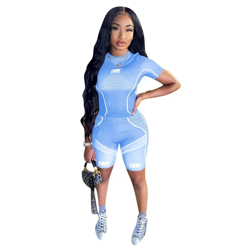 Letter Printed Workout Two Piece Outfits For Women T-shirts Tops Jogger Shorts Set Pant Sports Activewear Tracksuits B1392
Letter Printed Workout Two Piece Outfits For Women T-shirts Tops Jogger Shorts Set Pant Sports Activewear Tracksuits B1392