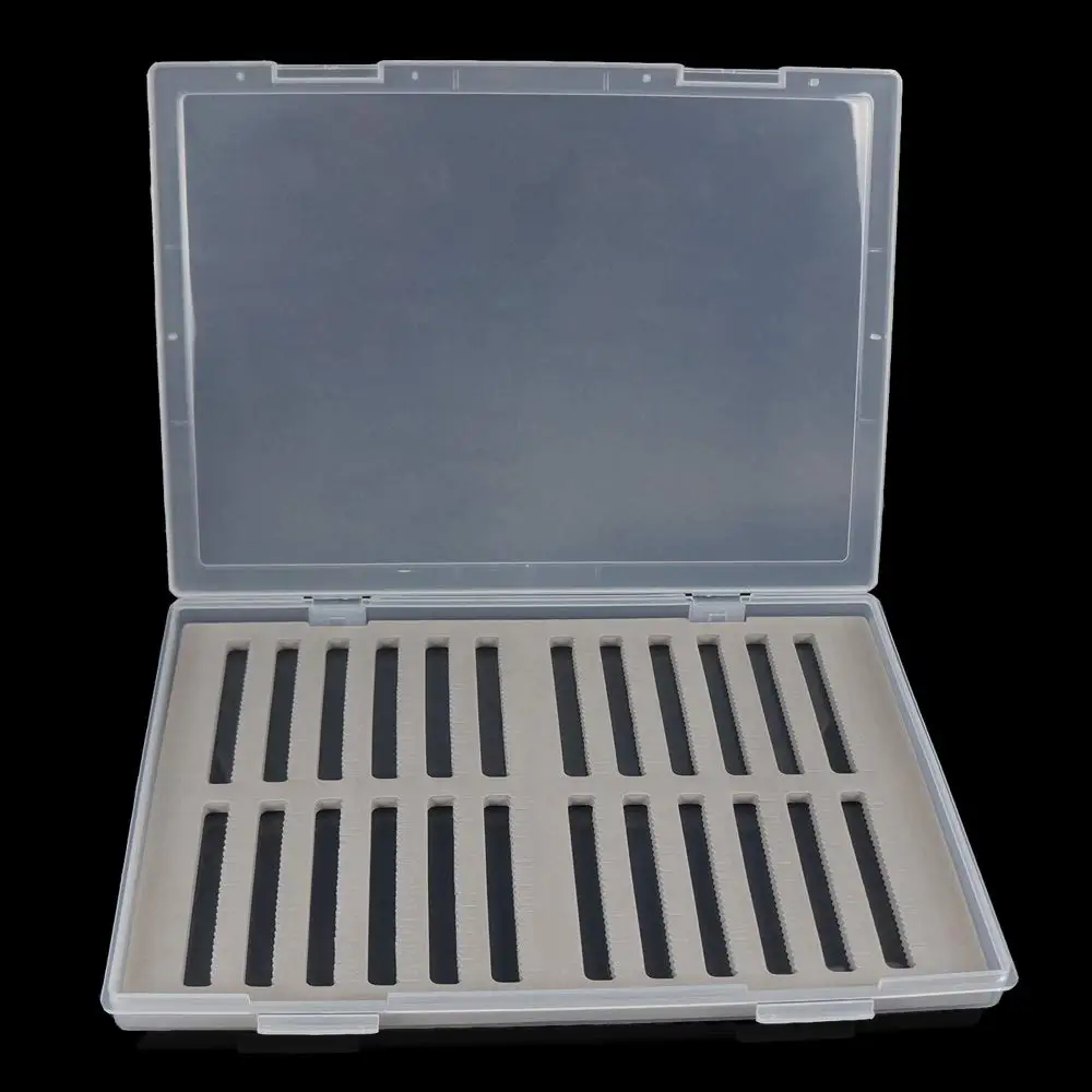 Super Large Capacity Slim Foam Fly Box Clear Lid Plastic Fishing Box Competition Fishing Hook Tackle Box (B05)
Super Large Capacity Slim Foam Fly Box Clear Lid Plastic Fishing Box Competition Fishing Hook Tackle Box (B05)