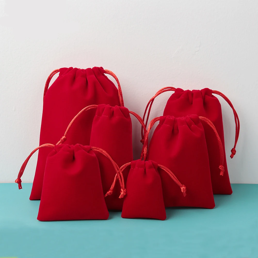 Customizable Luxury Red Velvet Small Drawstring Bags Wedding Gift Velvet Cloth Jewelry Pouches Makeup Bag, Customized color
Customizable Luxury Red Velvet Small Drawstring Bags Wedding Gift Velvet Cloth Jewelry Pouches Makeup Bag, Customized color