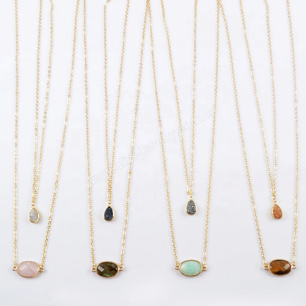 ZG0352 Wholesale gold plated Natural druzy and gemstone layered necklace for women
ZG0352 Wholesale gold plated Natural druzy and gemstone layered necklace for women
