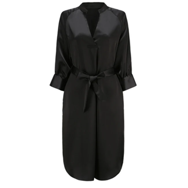 New original designer of acetate satin windbreaker dress for high fashion autumn satin light luxury little black dress
New original designer of acetate satin windbreaker dress for high fashion autumn satin light luxury little black dress
