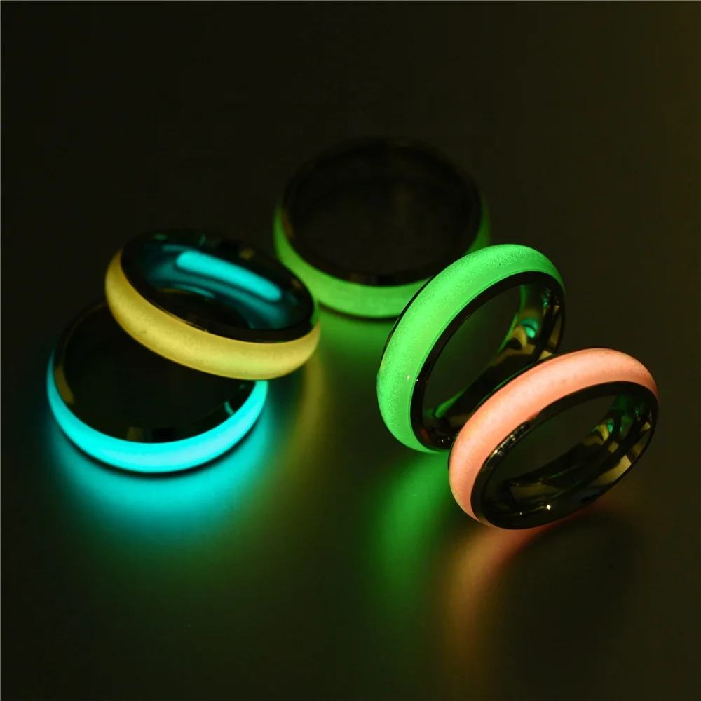 Maple New Design European And American Personality Ring That Glows In The Dark Stainless Steel Glossy Fluorescent Ring
Maple New Design European And American Personality Ring That Glows In The Dark Stainless Steel Glossy Fluorescent Ring