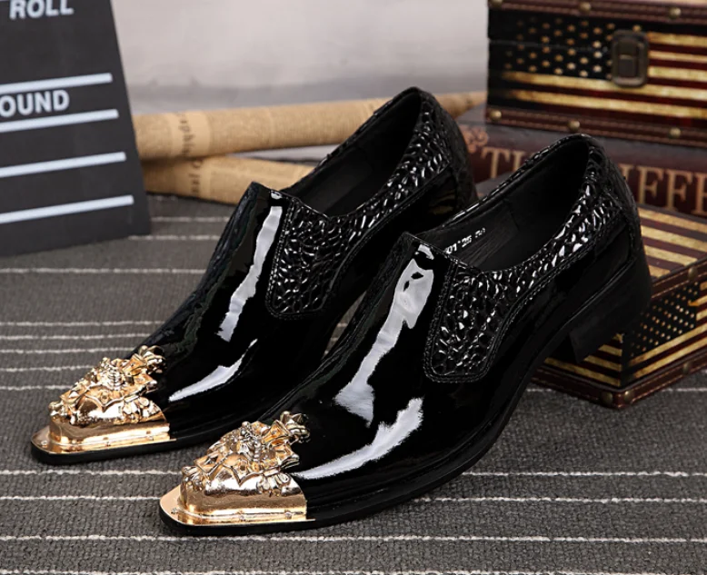 DR011 Men Shoes Luxury Brand Loafers Gold Metal Dress Shoes Men Leather Zapatos Hombre Pointy Dress Shoes & Oxford, Black, white
DR011 Men Shoes Luxury Brand Loafers Gold Metal Dress Shoes Men Leather Zapatos Hombre Pointy Dress Shoes & Oxford, Black, white