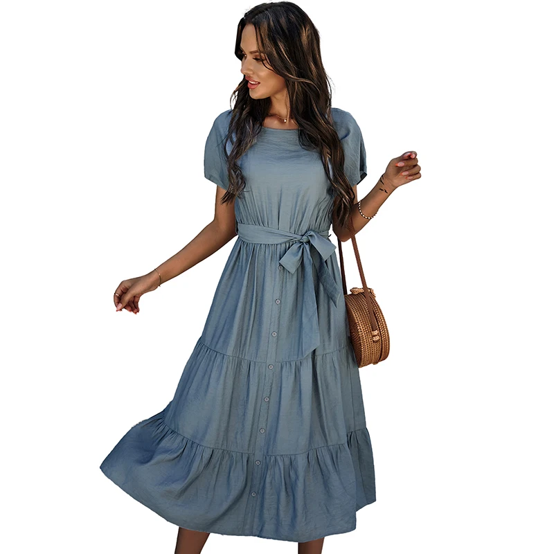 Wholesale Clothing 2021 Spring Summer Casual Long Maxi Dresses Lady T-shirt Dress Women, Picture
Wholesale Clothing 2021 Spring Summer Casual Long Maxi Dresses Lady T-shirt Dress Women, Picture