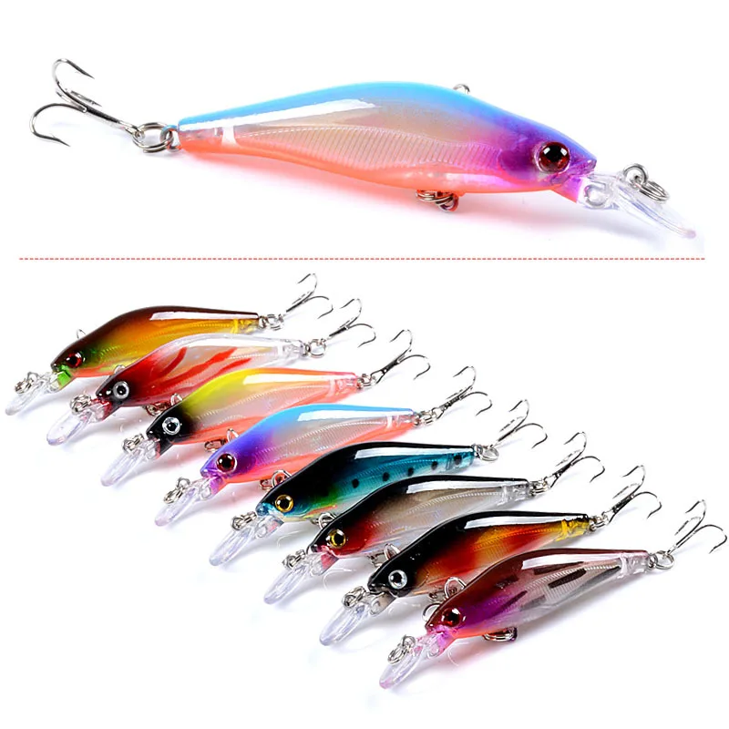 8cm 6.3g 8# hook 0.6-1.5 Depth Swimming Freshwater Fishing Sinking Minnow Lure, 10 colors
8cm 6.3g 8# hook 0.6-1.5 Depth Swimming Freshwater Fishing Sinking Minnow Lure, 10 colors