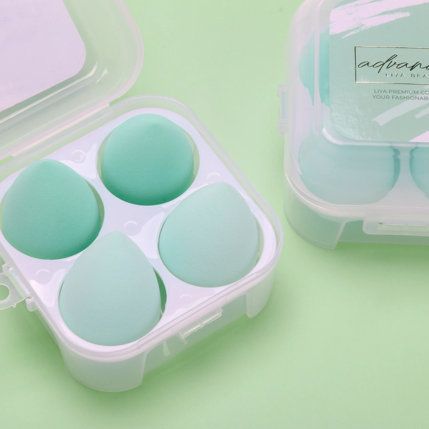 Liya beauty new design pu makeup blender custom logo beauty sponge set, Blue, pink, or custom
Liya beauty new design pu makeup blender custom logo beauty sponge set, Blue, pink, or custom