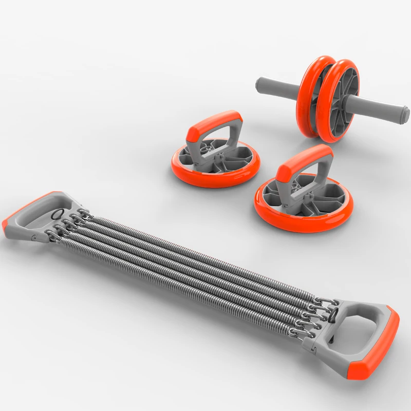 Portable Home Exercise Gym Equipment Ab Wheel Roller Set with Knee Mat Push Up Bar Chest Expander, Black/blue/orange
Portable Home Exercise Gym Equipment Ab Wheel Roller Set with Knee Mat Push Up Bar Chest Expander, Black/blue/orange