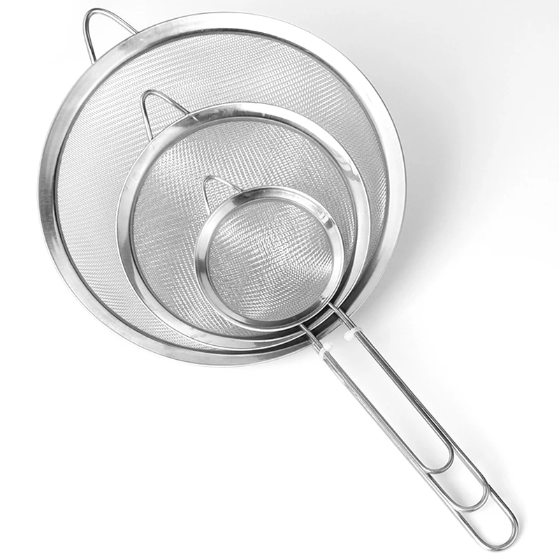 3 Sizes Premium Quality Kitchen Fine Mesh Stainless Steel Strainers With Long Handle Fried Food Net Kitchen Gadgets Cook Tools, As picture
3 Sizes Premium Quality Kitchen Fine Mesh Stainless Steel Strainers With Long Handle Fried Food Net Kitchen Gadgets Cook Tools, As picture